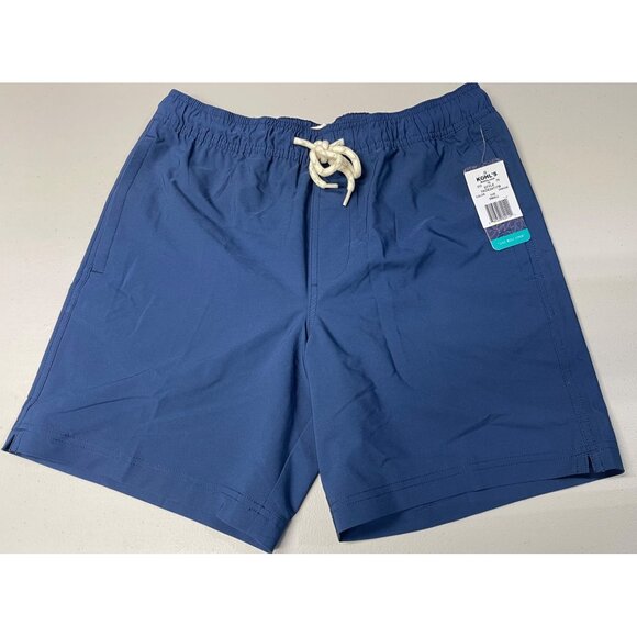 Trinity Coast Mens Small Blue Swim Trunks Elastic Waist Drawstring & Pockets - Picture 1 of 7